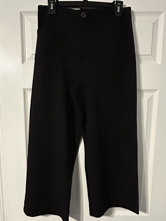 Jones New York Pants - Women's, Jones New York, High Rise, Cropped, Wide Legged, Black Pants, Size 10